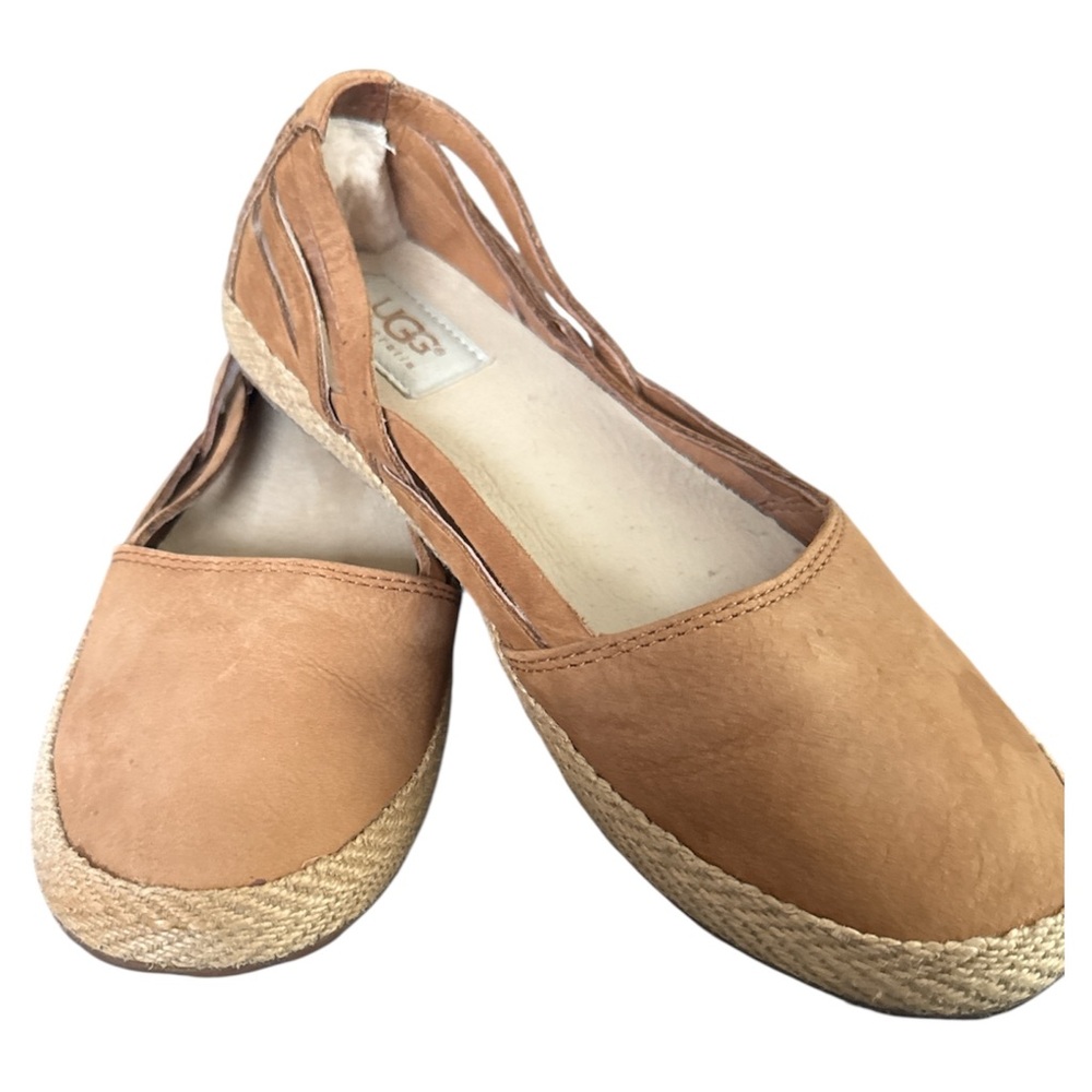UGG Brown Leather Espadrilles